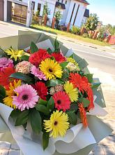 Букет цветов из:  Герберы #REPLACE_PRED# Богослово