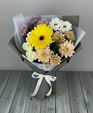 Букет цветов из:  Розы, Герберы и Хризантемы в Богослово