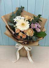 Букет цветов из:  Герберы и Хризантемы в Богослово